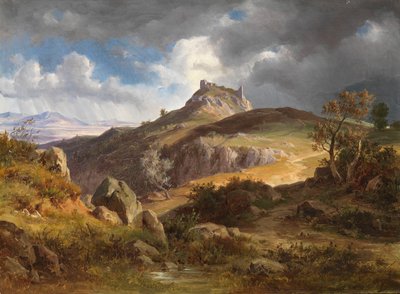 Vista de las ruinas de Canossa de Friedrich Preller the Younger
